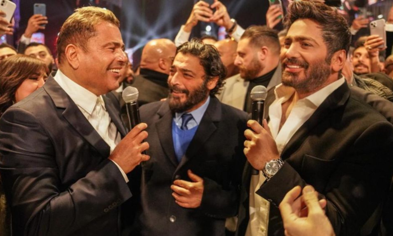 عمرو دياب و تامر حسني .. في زفاف أحمد عصام